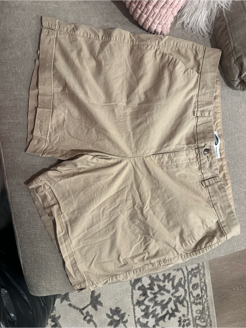 Old Navy Men's Beige Flat-Front Shorts